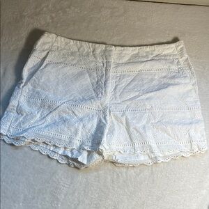 Ann Taylor White Lace Women Shorts